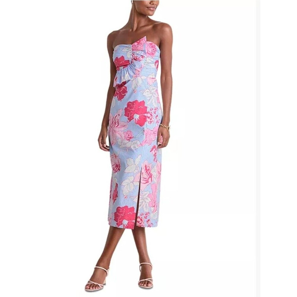 Vineyard Vines Kentucky Debry Floral Strapless Dress in the Bryndle Rose Size 6